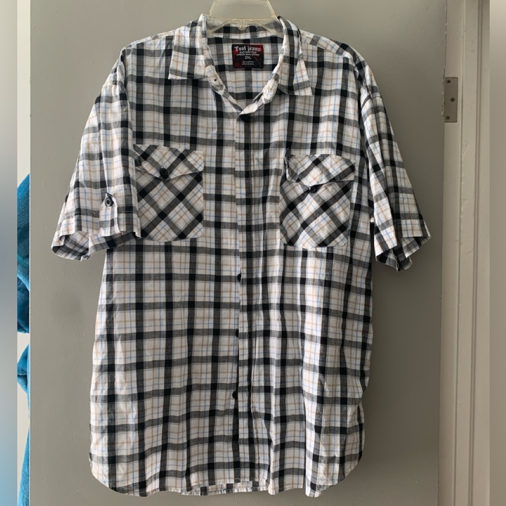 Tool Jeans Men’s Plaid Button-Up Shirt – Size 2XL